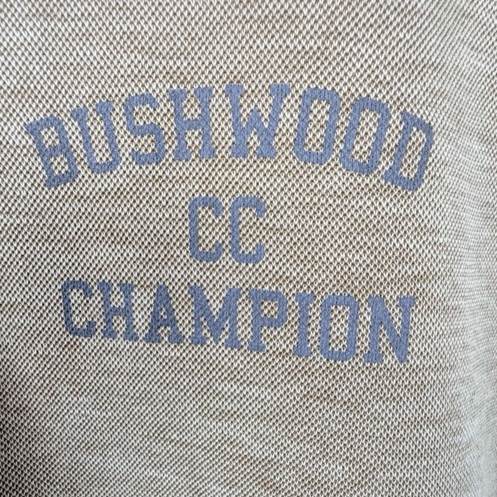 Travis Mathew Polo Shirt Mens‎ Large Beige Bushwood CC Champion Pima Cotton